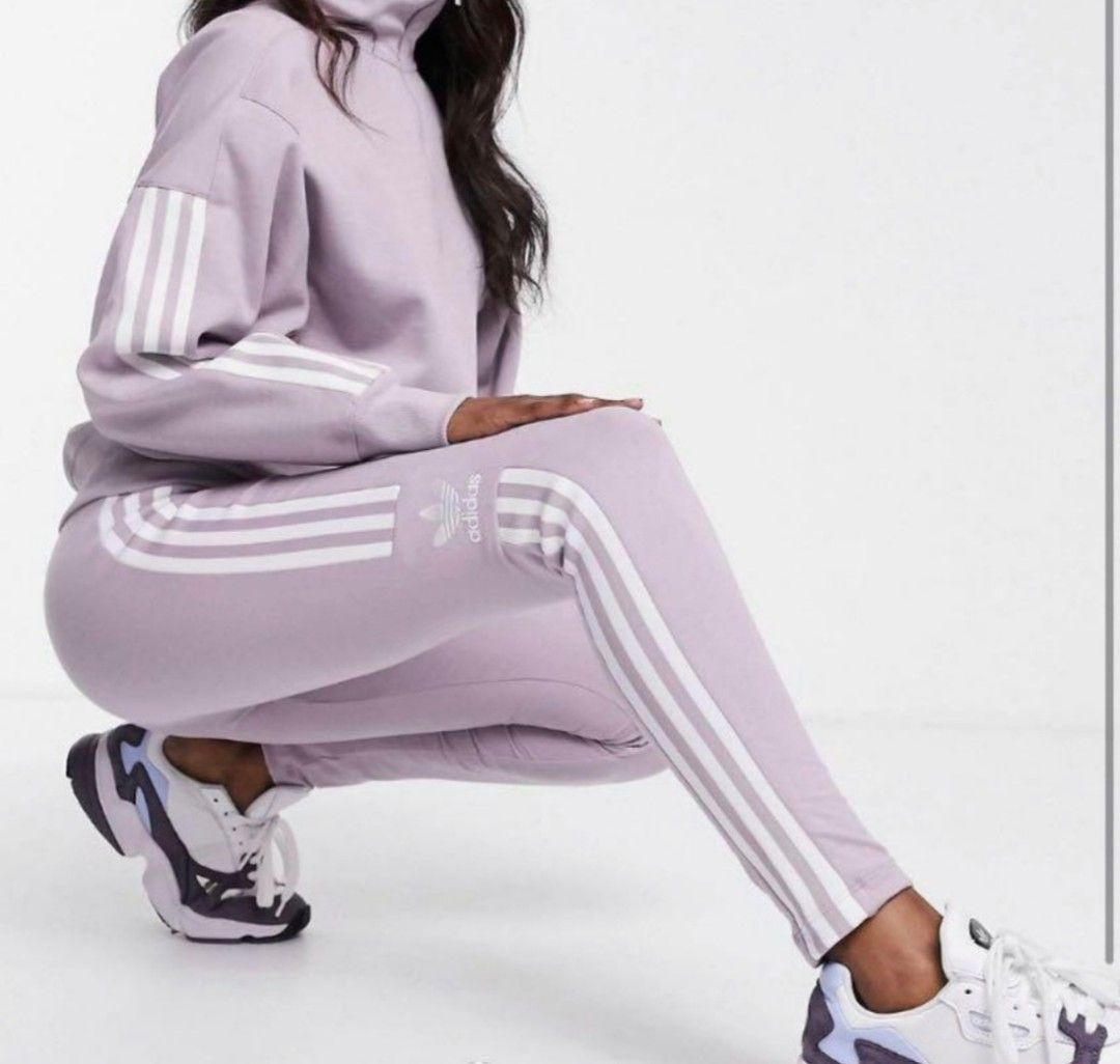 Lilac Purple Adidas Leggings Women s Fashion Activewear on Carousell