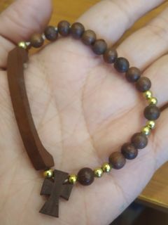 Made in Jerusalem olive wood rosary bracelet