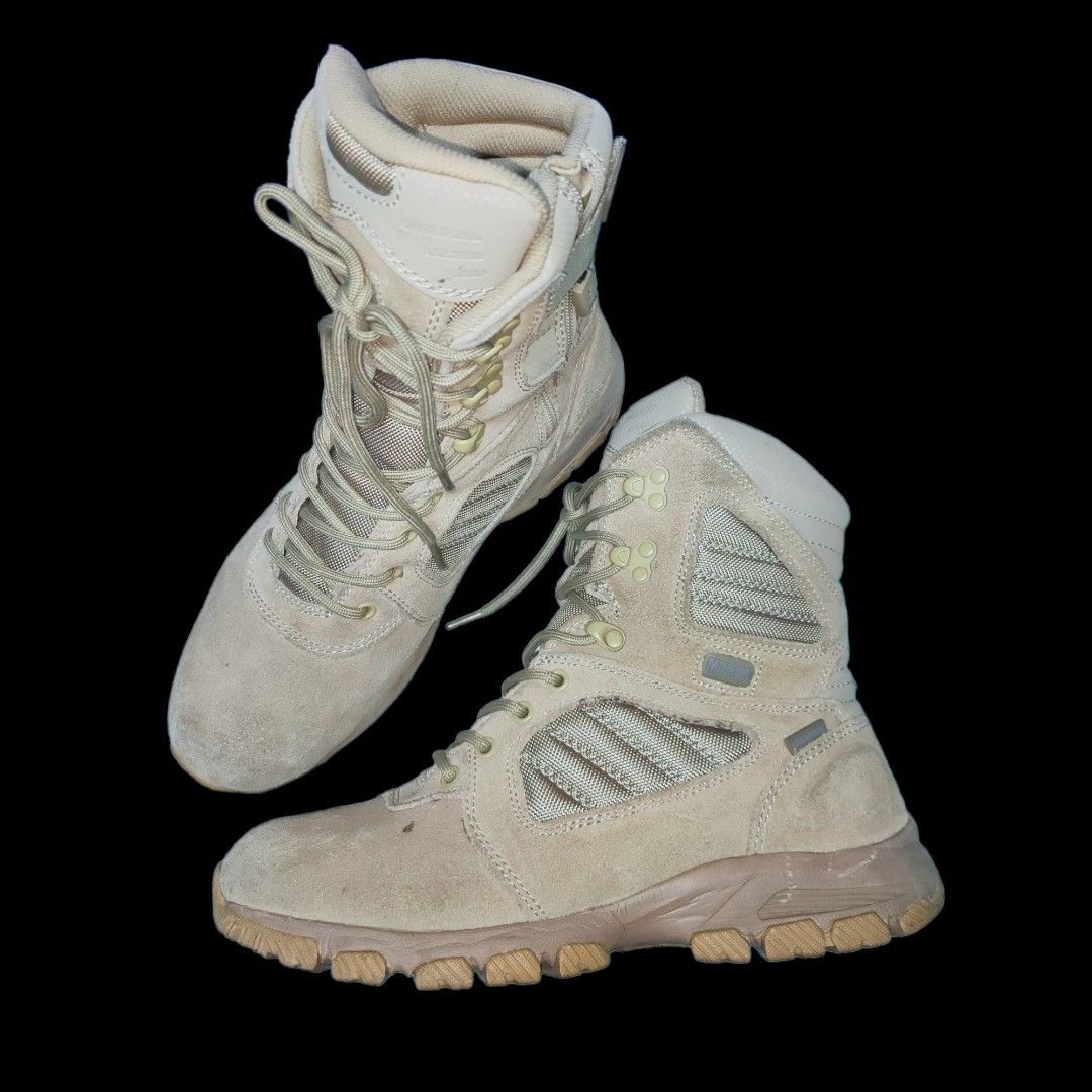 MAGNUM BOOTS (Category: Boots) located in Manila. Submitted by alilongthrift (Listing ID 1297505119, Image 1). Description: For sale MAGNUM BOOTS Size 10 Very good condition Yeezy Boots Vibes NO BOX RFS sobra laki padala galing US Authentic MOP : Gcash/Bank transfer Courier : Lbc (COP) or kung around metro manila lang po pwede natin lalamove Location : Makati city Pm for more details.