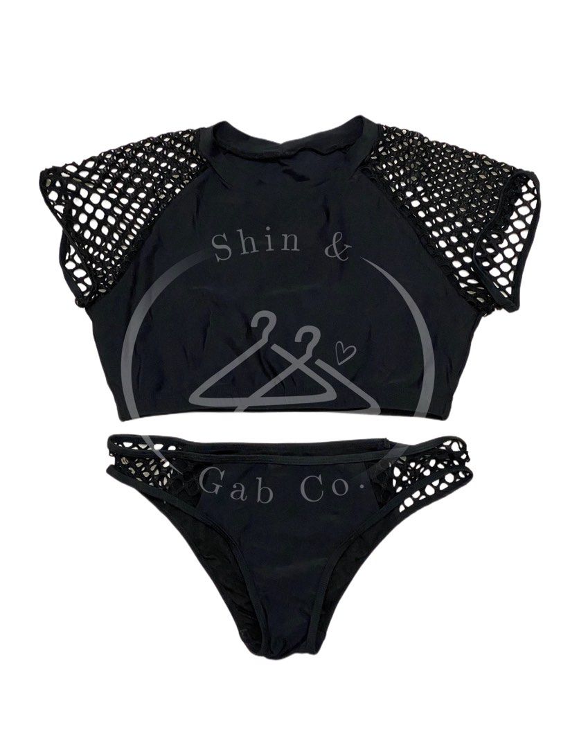 Mesh Cropped TopTwo Piece Bikini Swimsuit (Category: Bikinis & Swimsuits) located in Santa Rosa. Submitted by shingabco (Listing ID 1297440458, Image 1). Description: [Actual photo posted for reference.] RFS: Decluttering Size: Medium Color: Black.