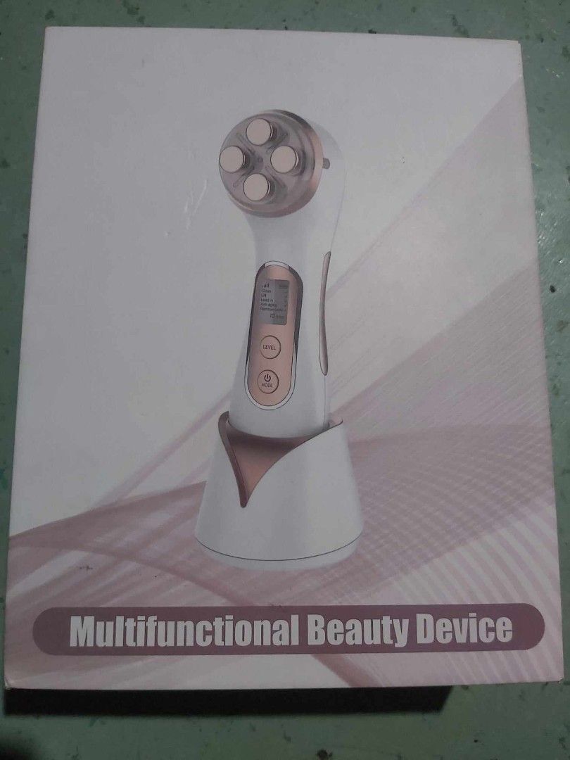Multifunctional Beauty Device (Category: Face Care) located in Quezon City. Submitted by rolenalma (Listing ID 1297494956, Image 3). Description: Multi functional beauty device face massager, skin care device, lifting, thighten, wrinkle removal. In good condition as new. M. O. D - lalamove, j&t, lbc M. O. P - gcash..