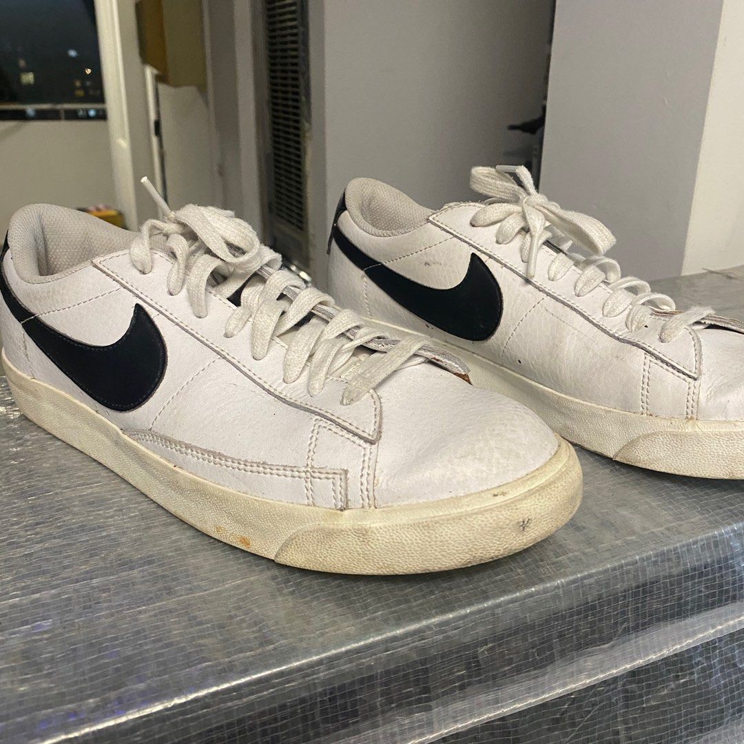 nike blazer low white blue