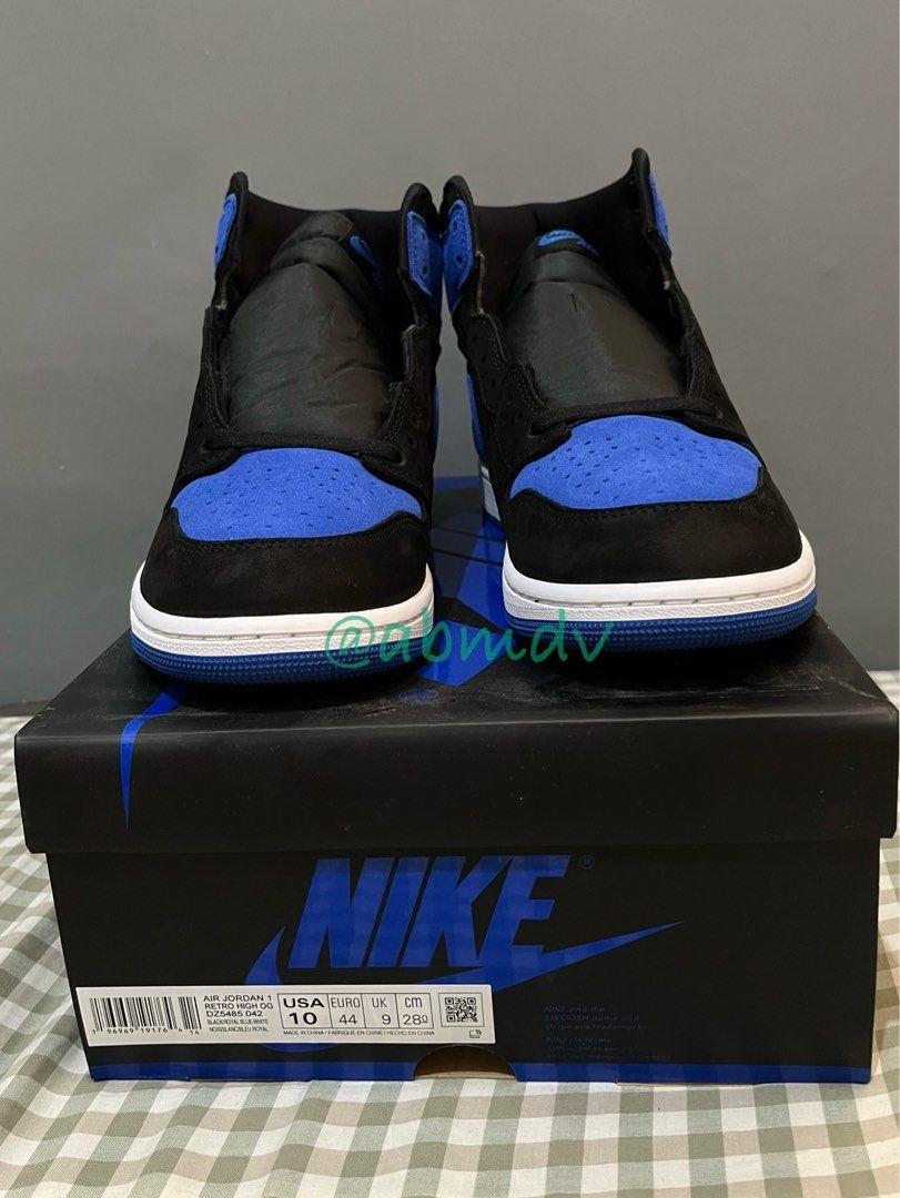 Nike Jordan 1 Royal Reimagined (Category: Sneakers) located in Quezon City. Submitted by abmdv (Listing ID 1297445354, Image 2). Description: Size 10.