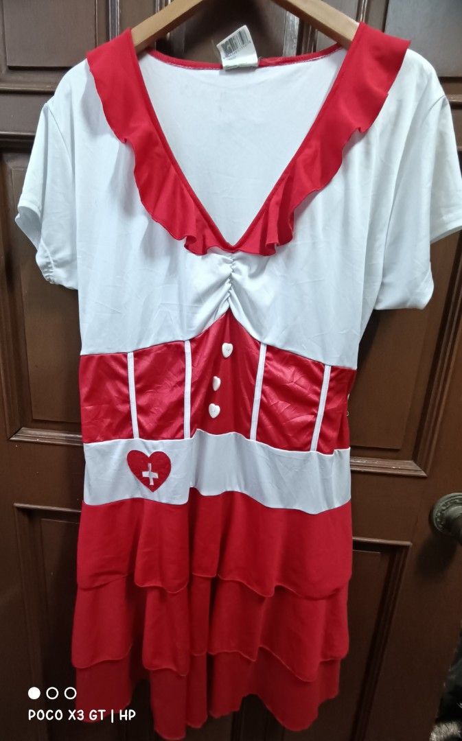 Nurse Costume 2XL (Category: Dresses) located in Pasig City. Submitted by heidedieh (Listing ID 1297481692, Image 1). Description: 2XL on tag polyester with washable stain.