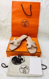 ☆ONHAND!☆ Auth Hermes Orans in 2024 Beige Color Swift Leather Sandals Size Euro 37