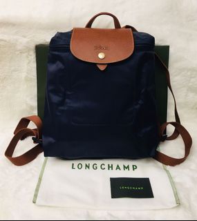 ☆ONHAND!☆ Authentic Longchamp Classic Le Pliage Backpack in Navy Blue
