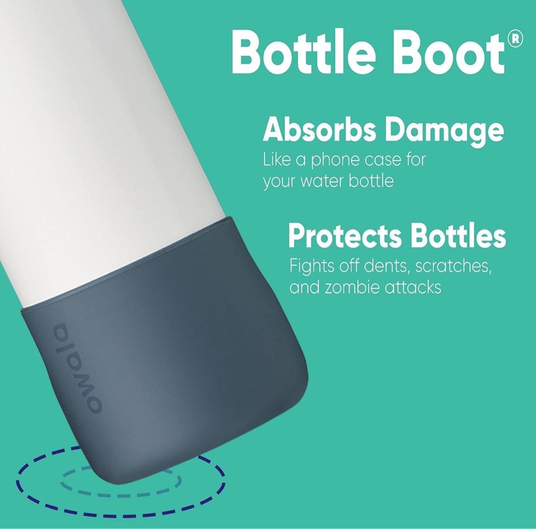 Original Owala Bottle Boot 24oz in Blue (Category: Water Bottles & Tumblers) located in Pasig City. Submitted by prelovedbymrg (Listing ID 1297431251, Image 2). Description: ON HAND Dents and scratches? A thing of the past. No more worrying about dropping your bottle or placing it down too hard. This silicone cover acts like a phone case for your Owala Bottle—protecting it from damage and keeping it looking good as new. With an assortment of colo
