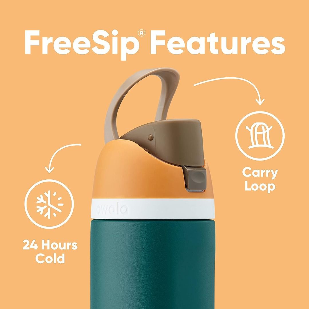 Borraccia Termica In Acciaio Inox Owala Freesip 24 Oz - Cinnamoroll, Isolata, Con Coperchio Flip Lock E Cannuccia