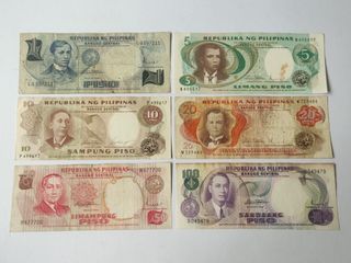 Pilipino Series Set Philippines Banknotes