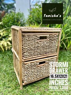 Rattan drawers and cabinets