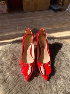 Red High Heels Pointed Shoes