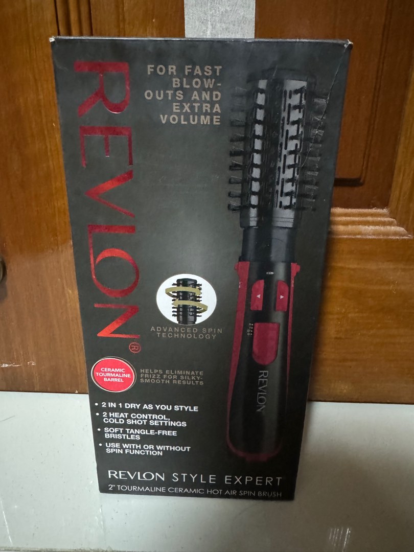 Revlon Style Expert 2 Tourmaline Ceramic Hot Air Spin Brush Beauty Personal Care Hair on Carousell