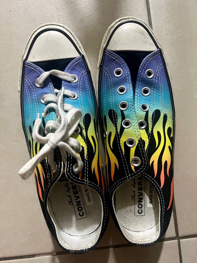 RUSH SALE CONVERSE CHUCK TAYLOR 70 LOW ARCHIVE FLAMES PRINT Men s Fashion Footwear Sneakers on Carousell
