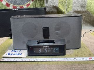 Sony ipod bluetooth speaker with radio clock 220v complete FM AM gagamitin na lang