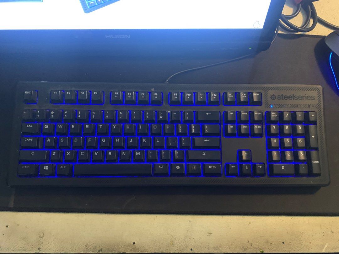 Steelseries Apex 100 gaming keyboard (Category: Computer Keyboard) located in Makati City. Submitted by balaig (Listing ID 1297443093, Image 1). Description: RFS: Getting a new keyboard. Used it for a few years but still fully works. Original price was $40 and is no longer being sold or manufactured (refer to 4th pic).