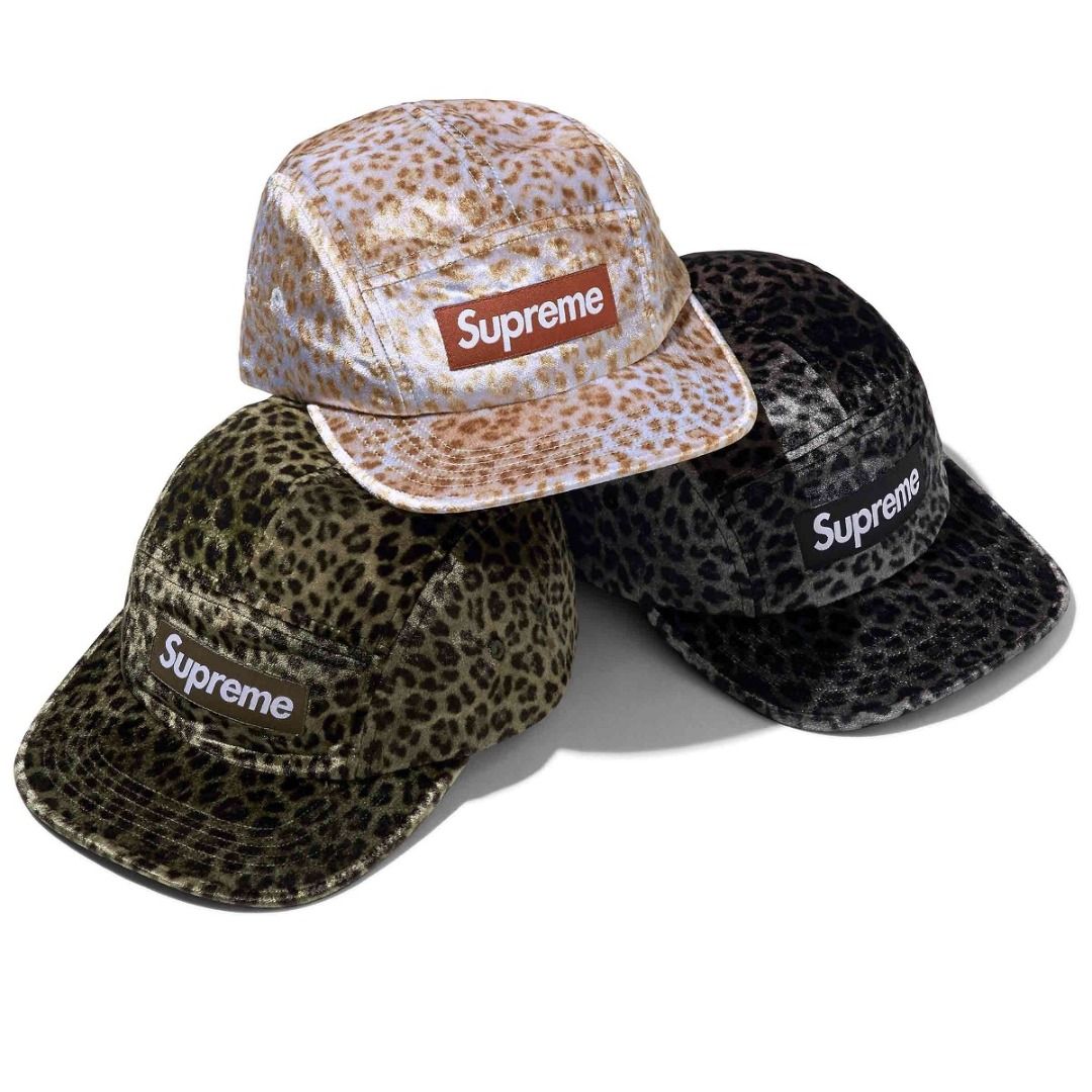 Supreme Leopard お目にかかっ Velvet Camp Cap 