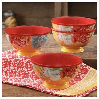 The Pioneer Woman Blossom Jubilee Footed Bowl, Set of 4