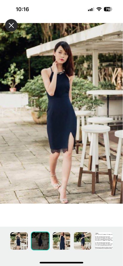 threadtheory shein Black lace midi dress, Women's Fashion, Dresses & Sets,  Dresses on Carousell