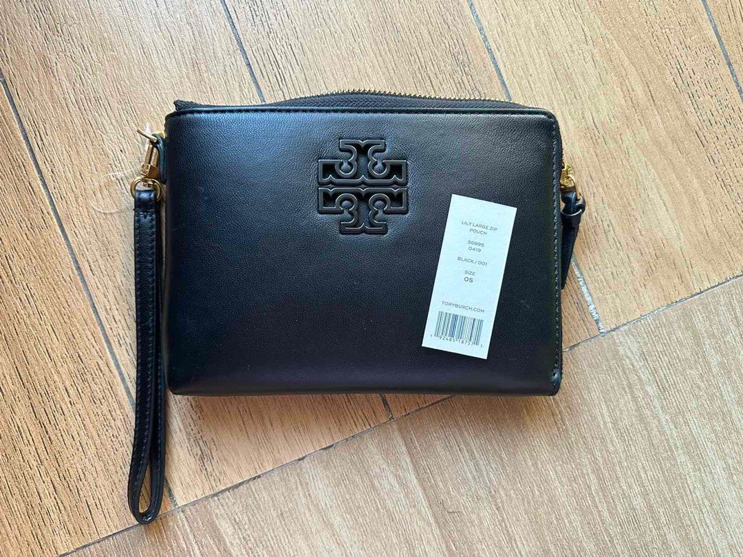 Tory burch lily large zip pouch outlet