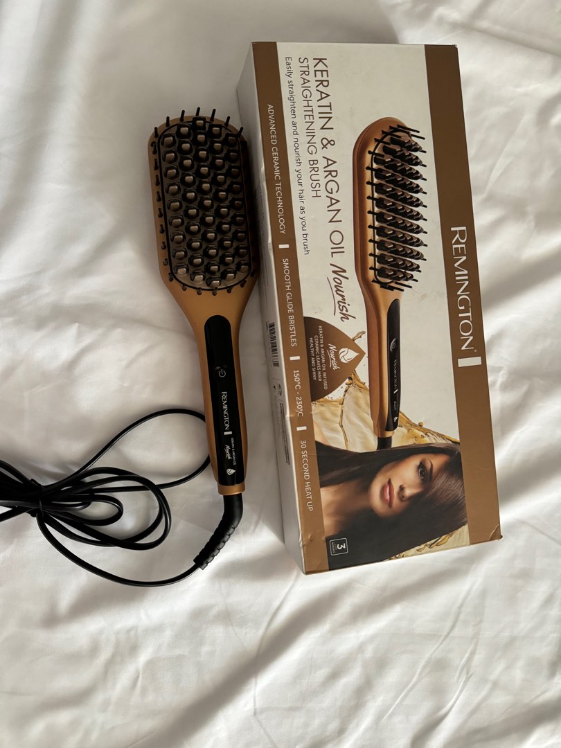 Used Remington Keratin Argan Oil Nourish Straightening Brush