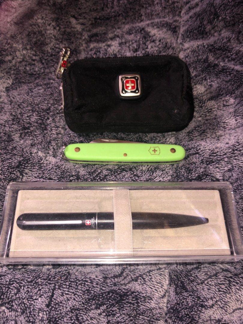 Victorinox Swiss knife (Category: Hiking & Camping) located in Davao. Submitted by antiquesandvintagestuffsPH (Listing ID 1297396774, Image 1). Description: Authentic Unused condition folding knife Pen is usable 2200 take all.