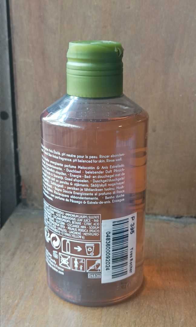Yves Rocher Peach Star Anise Body Wash Energizing Shower Gel, Beauty ...