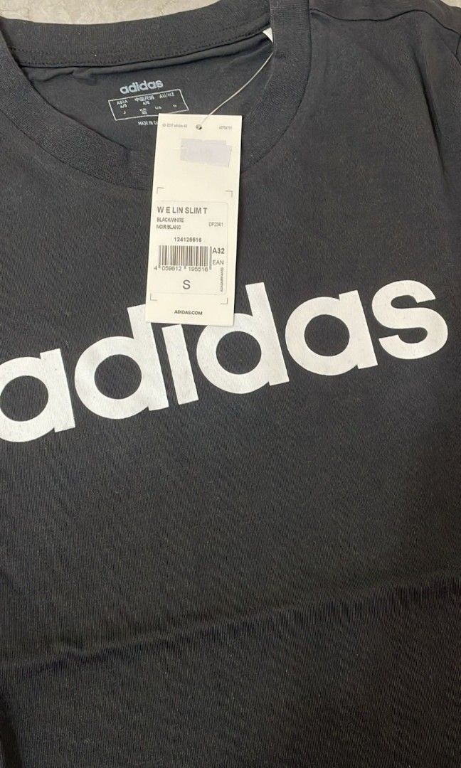 Adidas essentials linear tee best sale