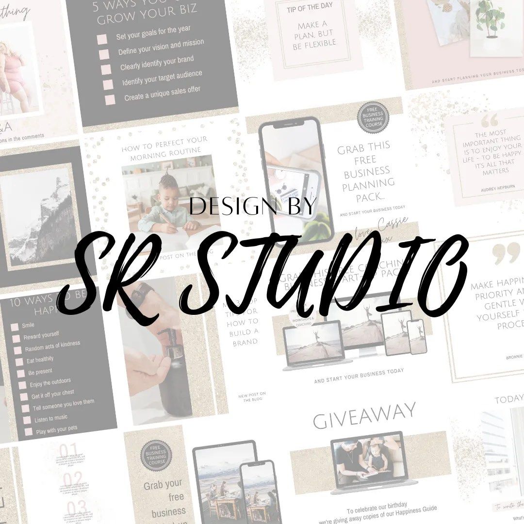 105 Social Media Canva PALE GOLD Instagram Branding Package Templates ...