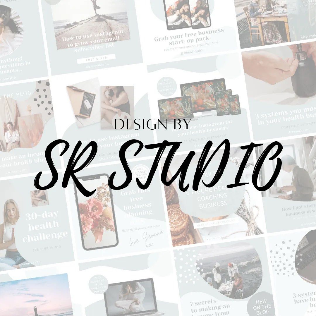 105 Social Media Canva SERENA Instagram Branding Package Templates | 50 ...