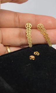 18k Gold earrings and Necklace