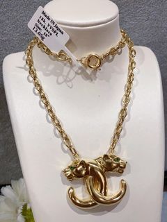 18K Japan Gold panther necklace