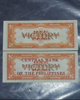 1944 and 1949 1 Peso Victory Note