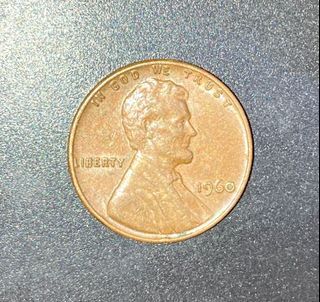 1960 Philadelphia mint one cent coin