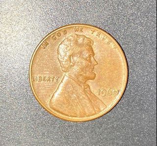 1960 Philadelphia mint one cent coin