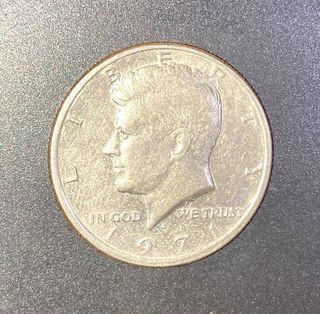 1971 Denver mint half dollar coin