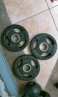 2.5kg rubberized weights  2 pairs