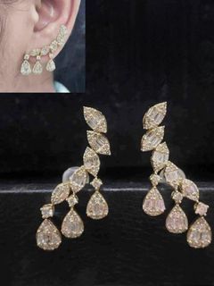 2.60ct diamond crawler earrings
