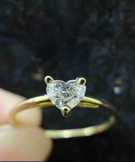 .50ct diamond heart cut solitaire ring