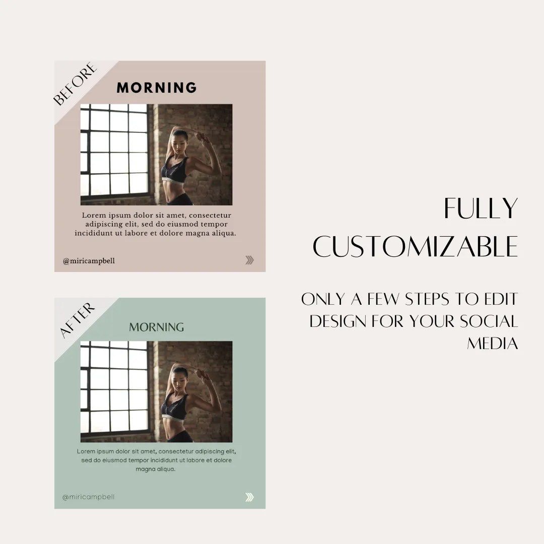 60 Social Media Canva CLARA Instagram Branding Package Templates | 4 ...