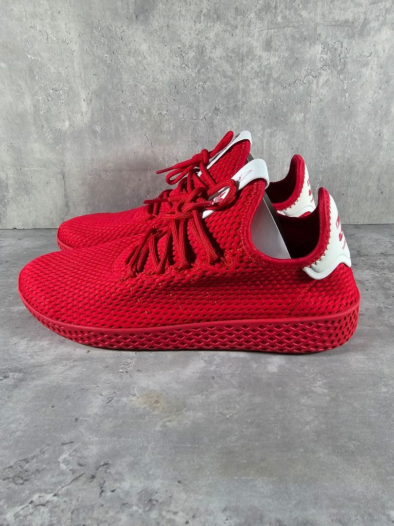 Adidas Pharrell Williams x Tennis Hu Red Men s Fashion Footwear Sneakers on Carousell