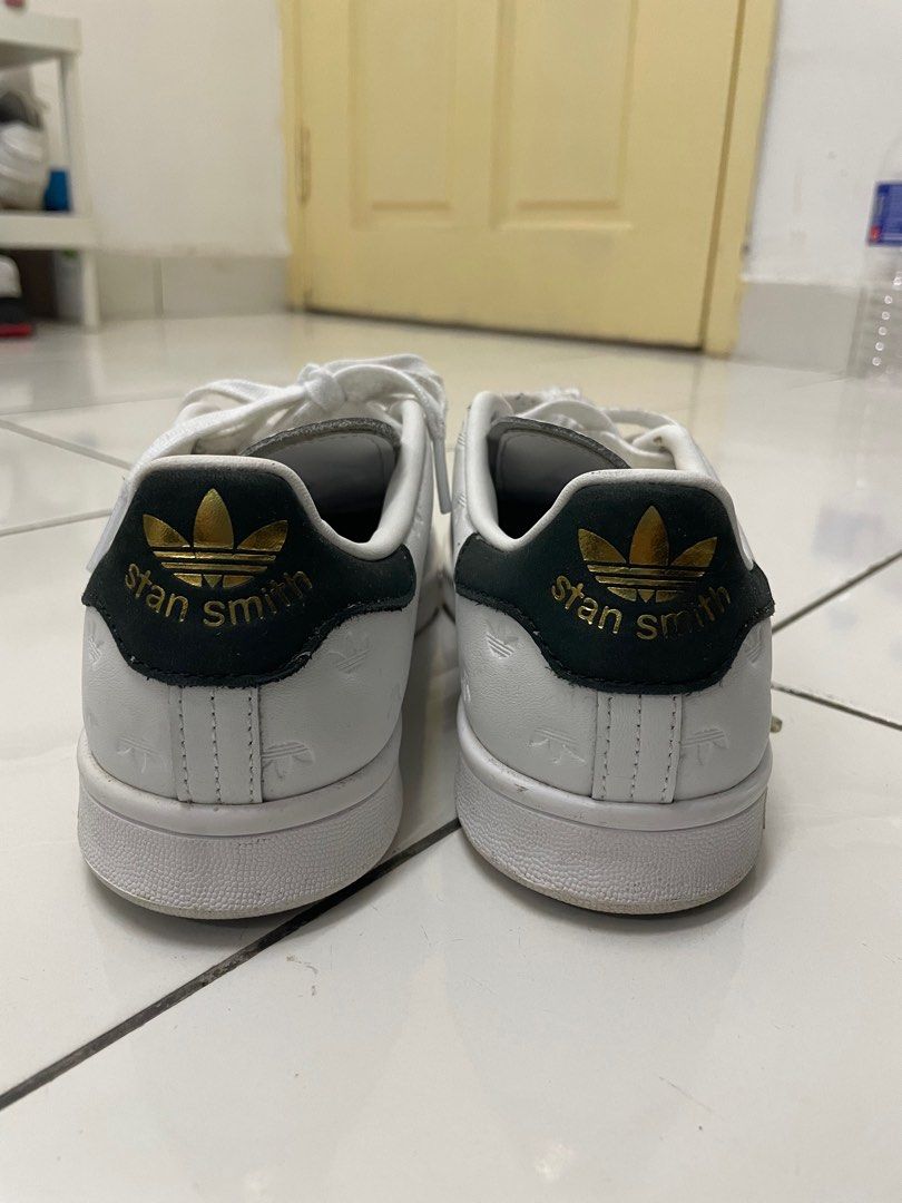 Adidas Stan Smith White with Black Gold logo