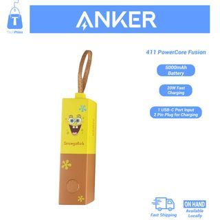 Anker 411 SpongeBob SquarePants PowerCore Fusion 2-in-1 5KmAh Power Bank & Wall Charger