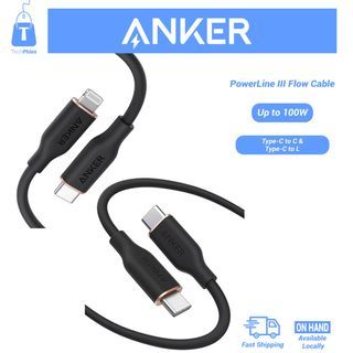 Anker PowerLine III Flow Type C-C and C-Lightning Cable