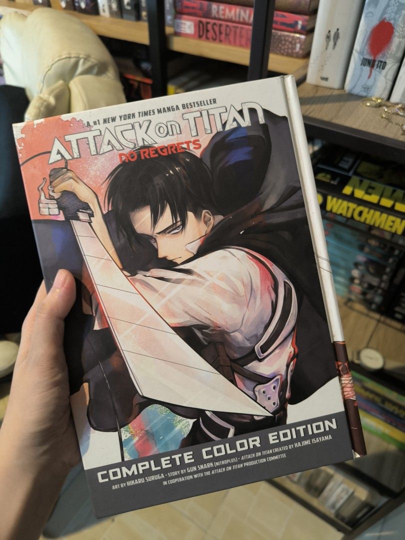 ATTACK ON TITAN NO REGRETS Complete edition (FULL COLOR) Hardback (Category: Comics & Manga) located in Makati City. Submitted by parkjae_ (Listing ID 1300980964, Image 1). Description: NO HAGGLING PLS. PAYMENT FIRST. NO COD. SF NOT INCLUDED. C/O BUYER. METRO MANILA BUYERS PRIORITY..
