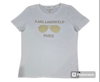 Auth Karl Lagerfeld White Cotton Shirt Medium