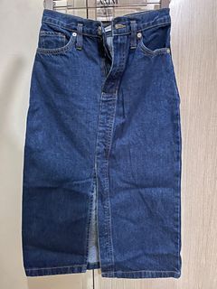 Authentic Mango Denim Skirt (front slit)