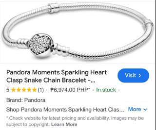 Authentic Pandora Sparkling Hearts Bracelet