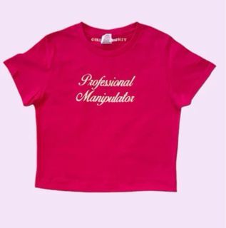 Baby Tee GIRLALMIGHTY professional manipulator pink top