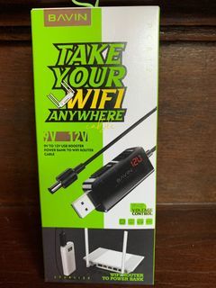 BAVIN wifi router to powerbank charging cable