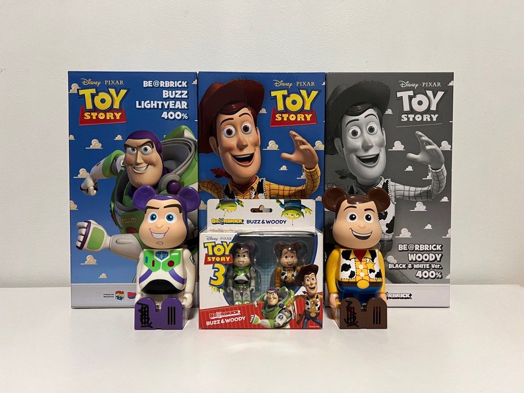 Bearbrick Toy Story Buzz Lightyear & Woody 400% & 100%, Toys